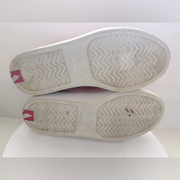 Pink Sketcher Sneakers with Floral Detail - Size 4 - Picture 8 of 10